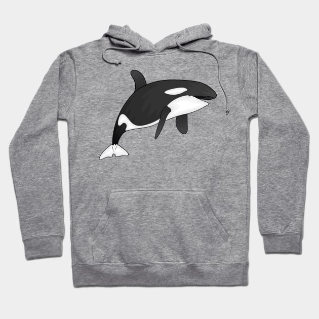 Killer whale cartoon illustration Hoodie by Cartoons of fun